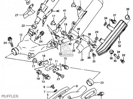 MUFFLER - DR800S 1997 (V) FRANCE GERMANY ITALY (E04 E22 E34)