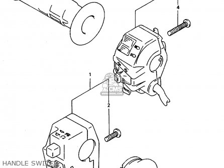 HANDLE SWITCH - DR800S 1997 (V) FRANCE GERMANY ITALY (E04 E22 E34)
