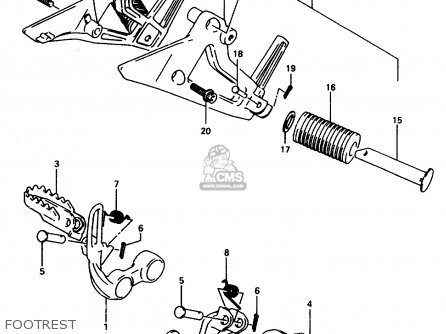 FOOTREST - DR800S 1997 (V) FRANCE GERMANY ITALY (E04 E22 E34)