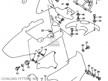 COWLING FITTING SET - DR800S 1997 (V) FRANCE GERMANY ITALY (E04 E22 E34)