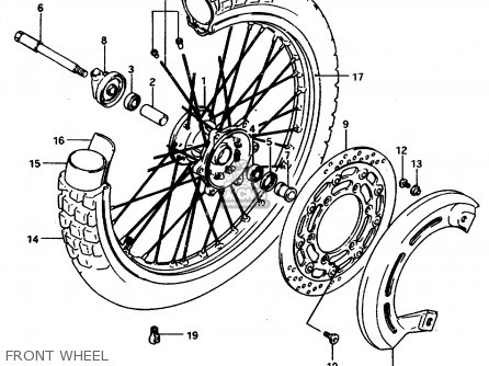 FRONT WHEEL - DR800S 1997 (V) FRANCE GERMANY ITALY (E04 E22 E34)