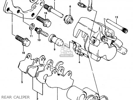 REAR CALIPER - DR800S 1997 (V) FRANCE GERMANY ITALY (E04 E22 E34)