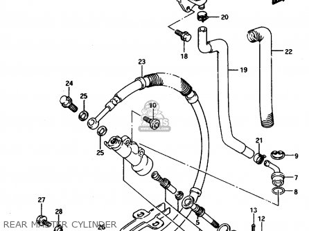 REAR MASTER CYLINDER - DR800S 1997 (V) FRANCE GERMANY ITALY (E04 E22 E34)