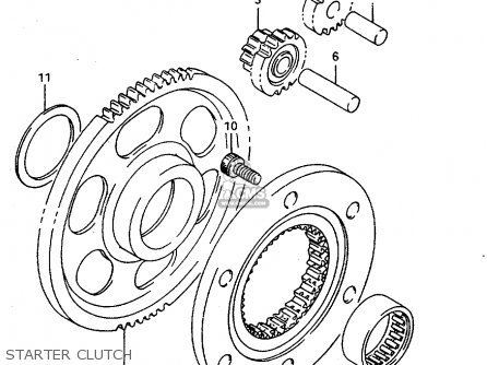 STARTER CLUTCH - DR800S 1997 (V) FRANCE GERMANY ITALY (E04 E22 E34)