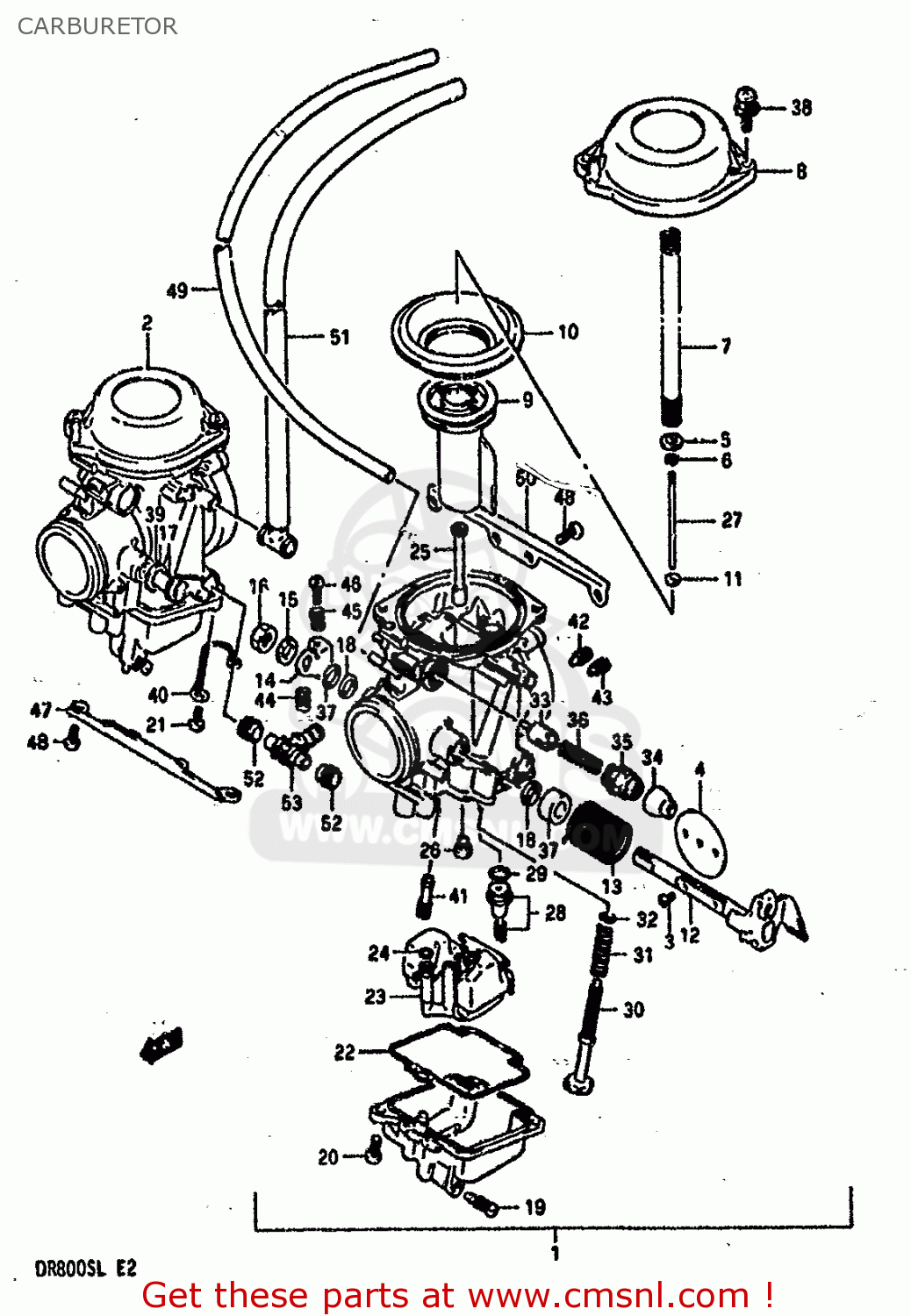 CARBURETOR DR800SU 1990 (L) GERMANY (E22)