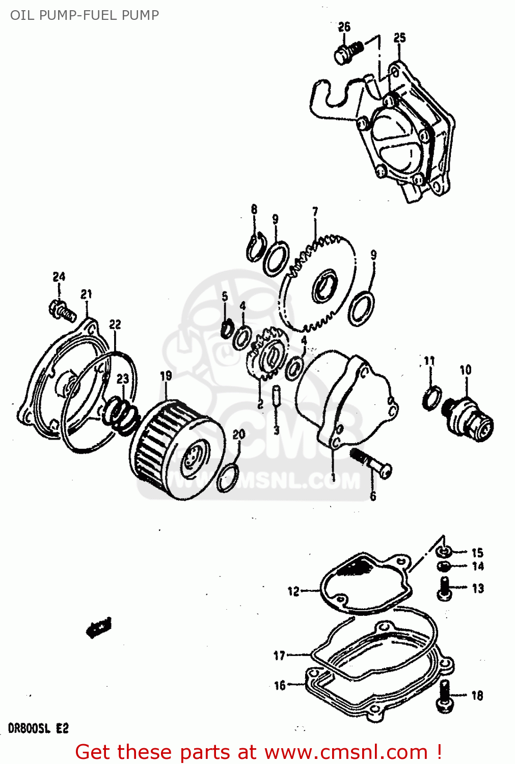 OIL PUMP-FUEL PUMP DR800SU 1990 (L) GERMANY (E22)