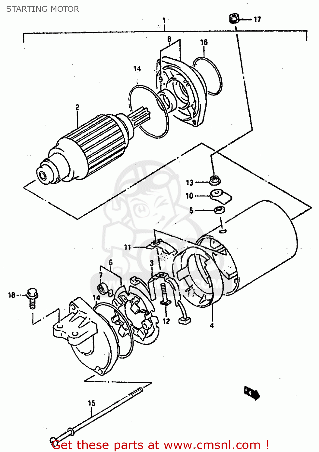 STARTING MOTOR DR800SU 1990 (L) GERMANY (E22)