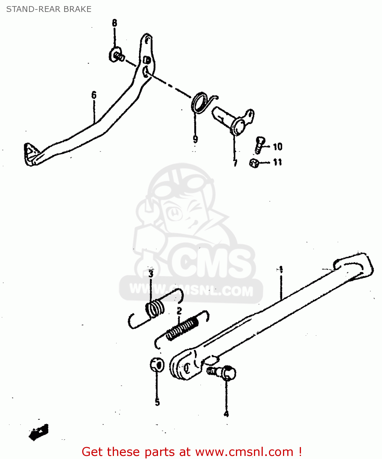 STAND-REAR BRAKE DR800SU 1990 (L) GERMANY (E22)