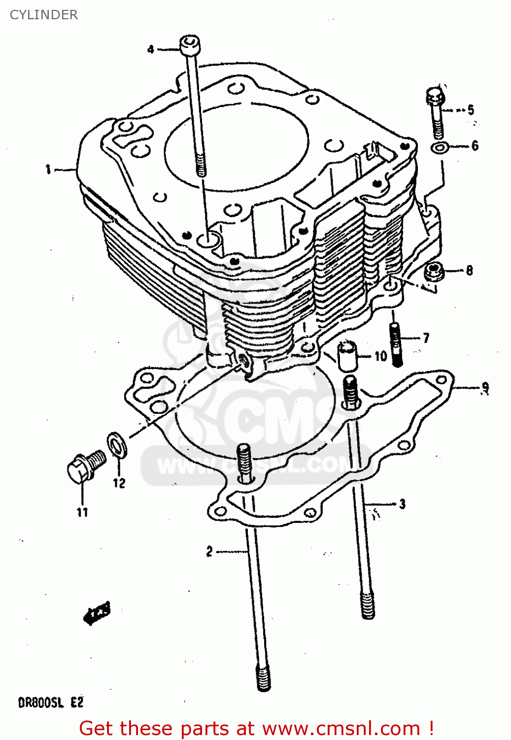 CYLINDER DR800SU 1990 (L) GERMANY (E22)