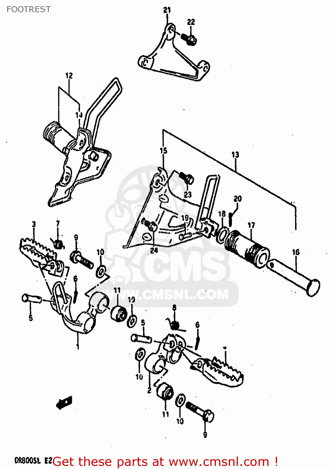 FOOTREST DR800SU 1990 (L) GERMANY (E22)