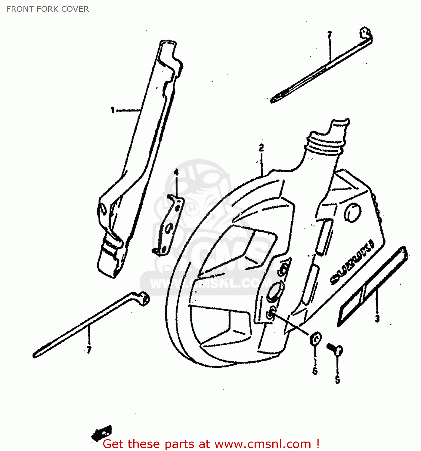 FRONT FORK COVER DR800SU 1990 (L) GERMANY (E22)