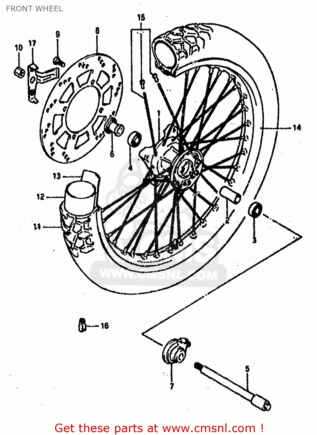 FRONT WHEEL DR800SU 1990 (L) GERMANY (E22)