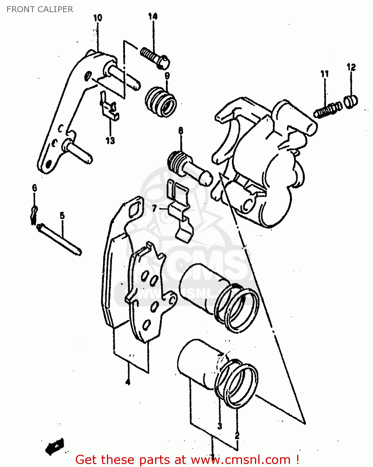FRONT CALIPER DR800SU 1990 (L) GERMANY (E22)
