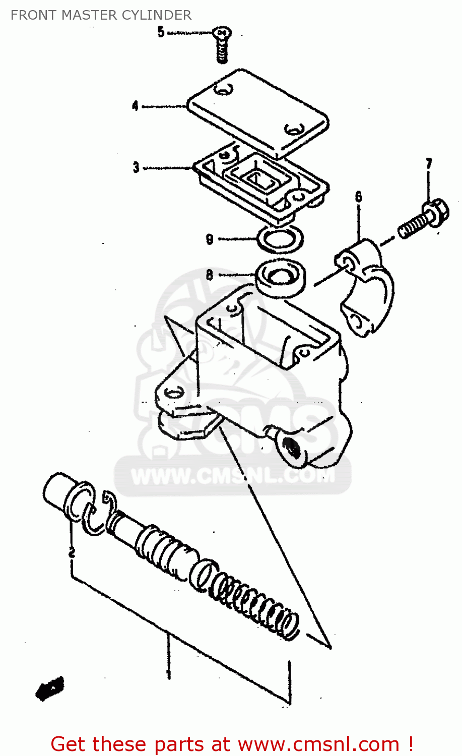 FRONT MASTER CYLINDER DR800SU 1990 (L) GERMANY (E22)
