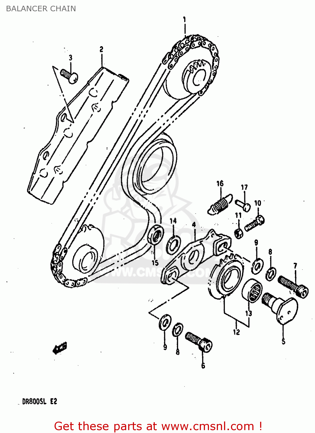 BALANCER CHAIN DR800SU 1990 (L) GERMANY (E22)