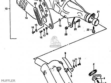 MUFFLER - DR800SU 1990 (L) GERMANY (E22)