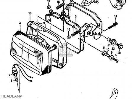 HEADLAMP - DR800SU 1990 (L) GERMANY (E22)