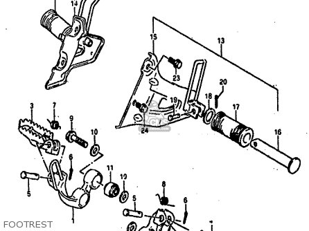 FOOTREST - DR800SU 1990 (L) GERMANY (E22)