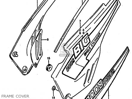 FRAME COVER - DR800SU 1990 (L) GERMANY (E22)