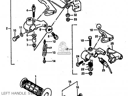 LEFT HANDLE SWITCH - DR800SU 1990 (L) GERMANY (E22)