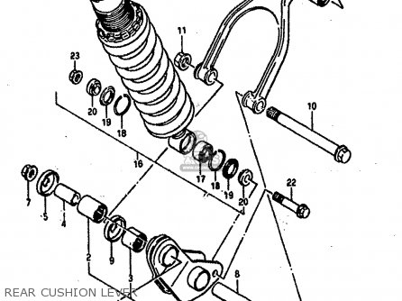 REAR CUSHION LEVER - DR800SU 1990 (L) GERMANY (E22)