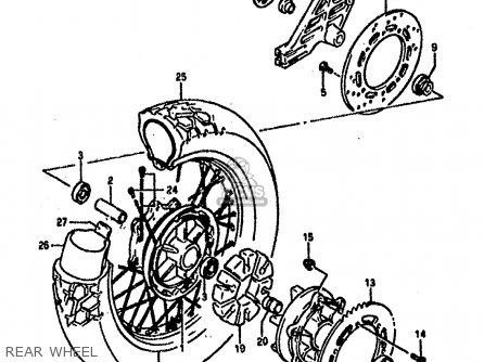 REAR WHEEL - DR800SU 1990 (L) GERMANY (E22)