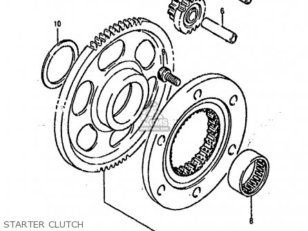 STARTER CLUTCH - DR800SU 1990 (L) GERMANY (E22)