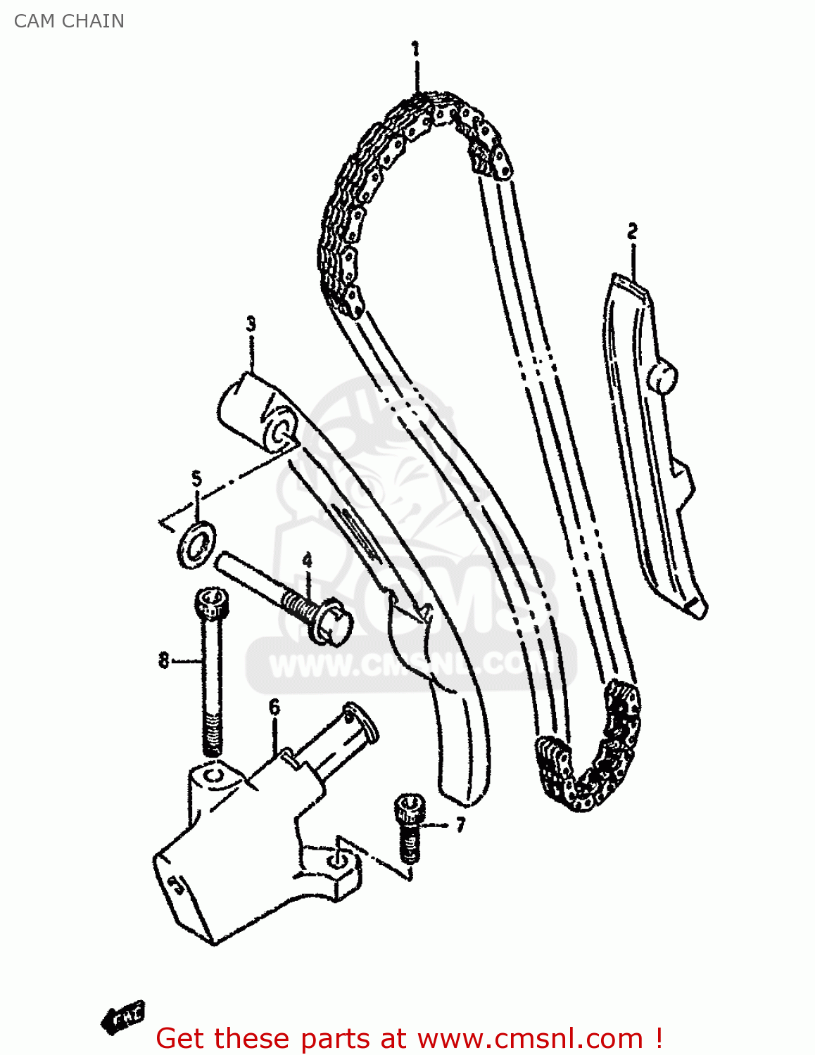 CAM CHAIN DR800SU 1991 (M) GERMANY (E22)