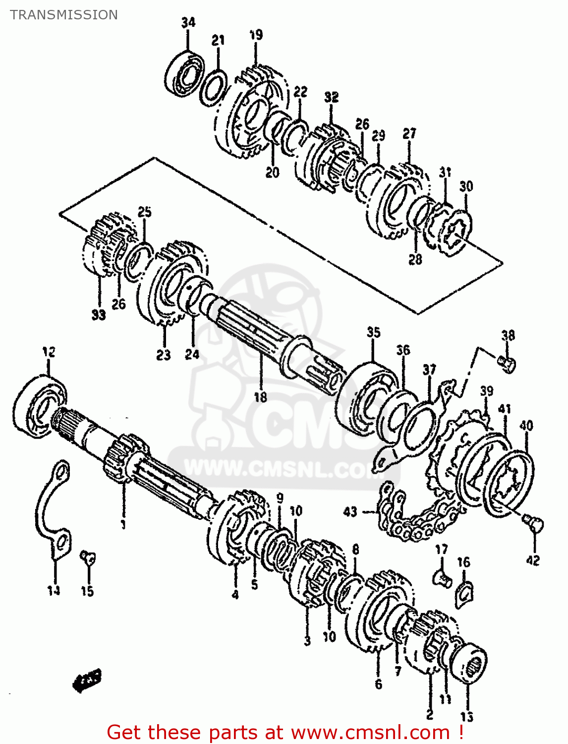 TRANSMISSION DR800SU 1991 (M) GERMANY (E22)