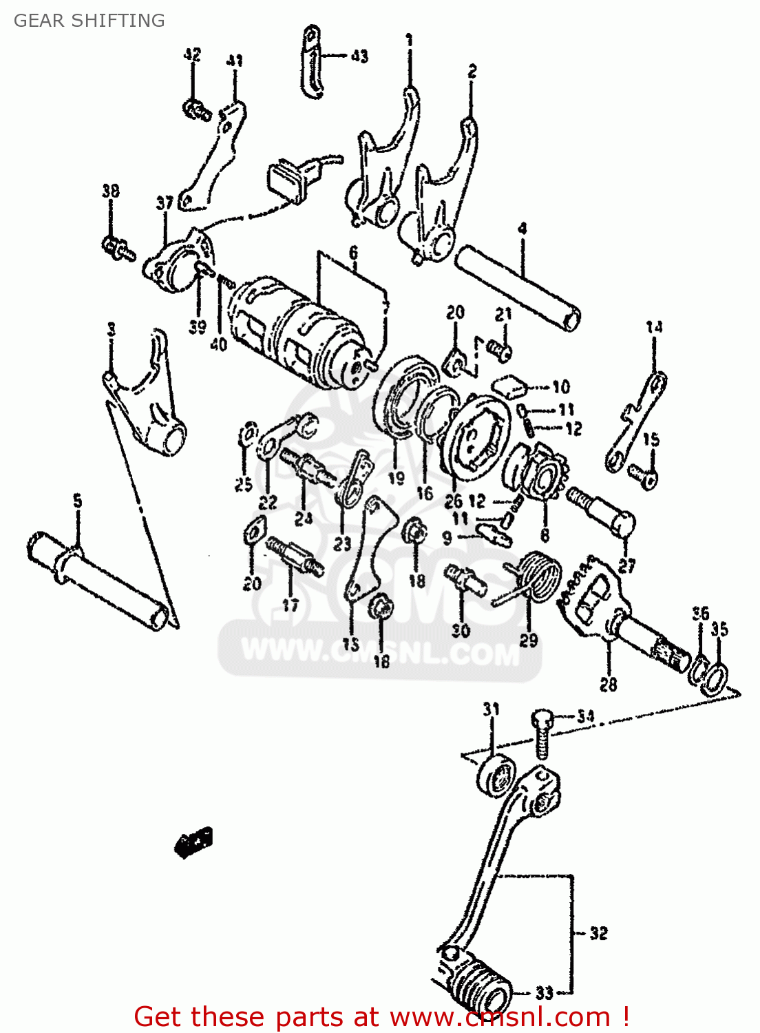 GEAR SHIFTING DR800SU 1991 (M) GERMANY (E22)