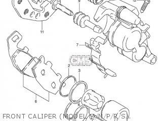 FRONT CALIPER (MODEL M/N/P/R/S). - DR800SU 1991 (M) GERMANY (E22)