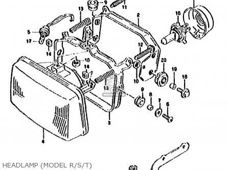 HEADLAMP (MODEL R/S/T) - DR800SU 1991 (M) GERMANY (E22)