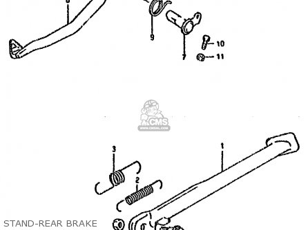 STAND-REAR BRAKE - DR800SU 1991 (M) GERMANY (E22)