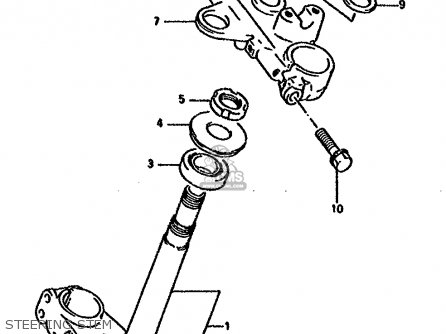 STEERING STEM - DR800SU 1991 (M) GERMANY (E22)