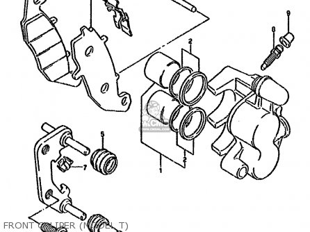 FRONT CALIPER (MODEL T) - DR800SU 1991 (M) GERMANY (E22)
