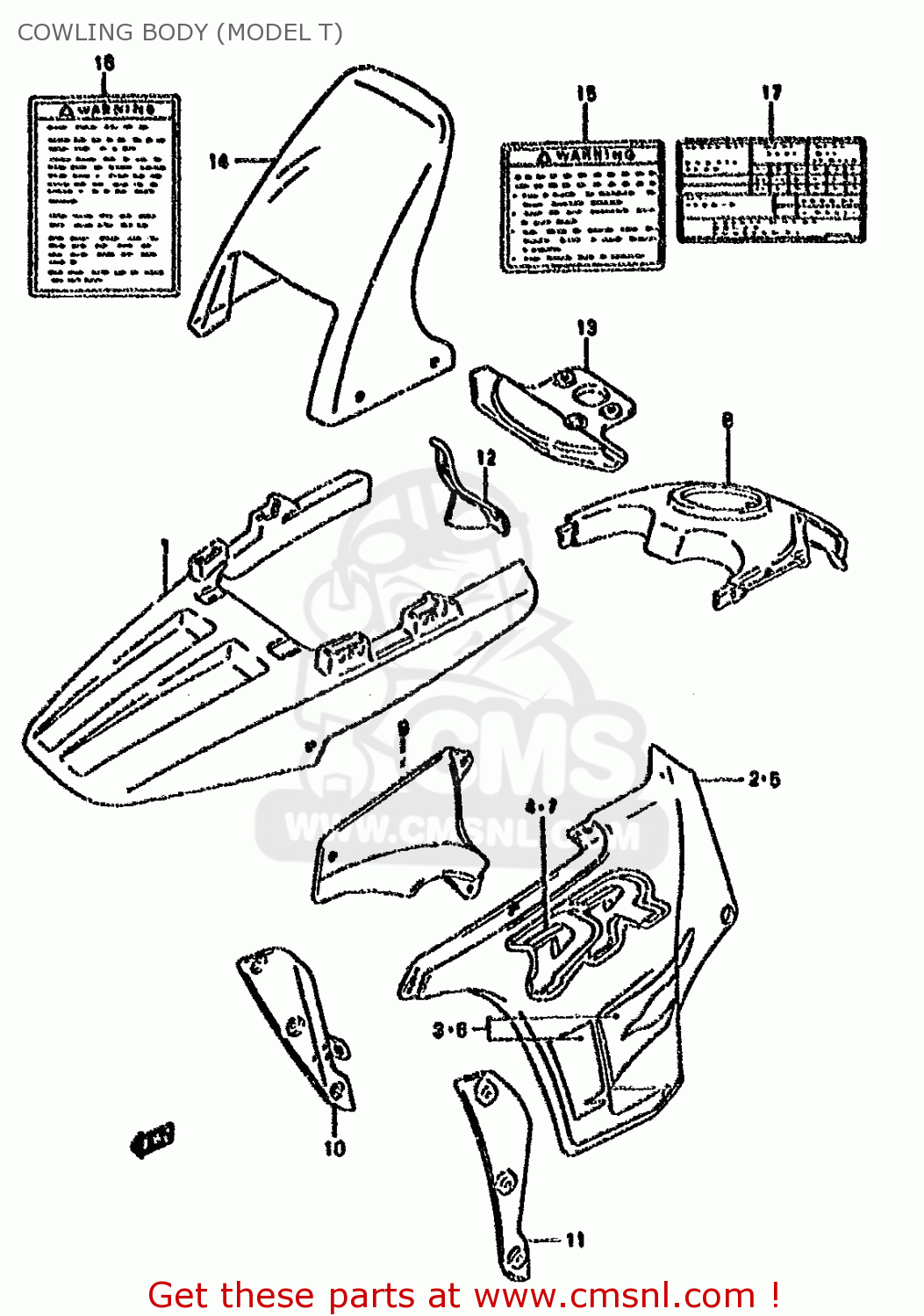 COWLING BODY (MODEL T) DR800SU 1992 (N) GERMANY (E22)