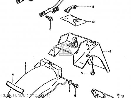 REAR FENDER (MODEL T) - DR800SU 1992 (N) GERMANY (E22)