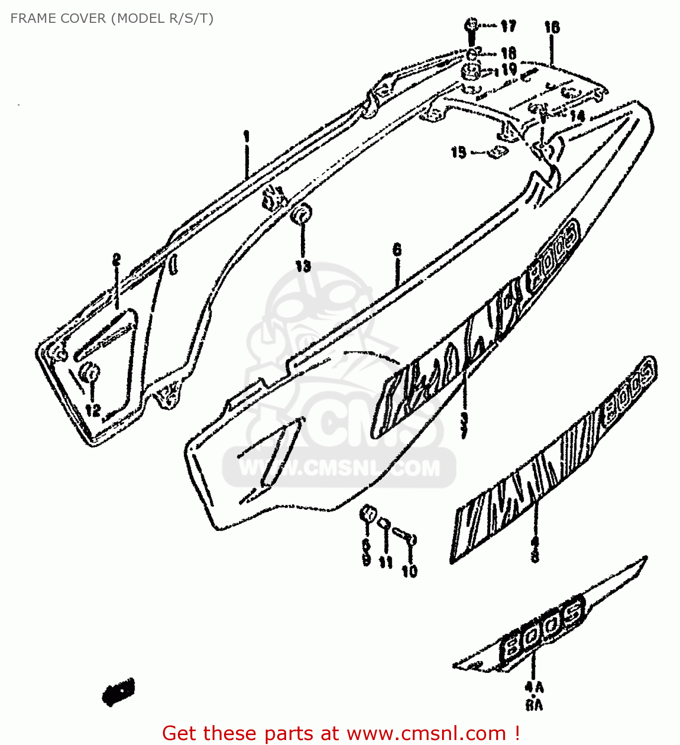 FRAME COVER (MODEL R/S/T) DR800SU 1993 (P) GERMANY (E22)