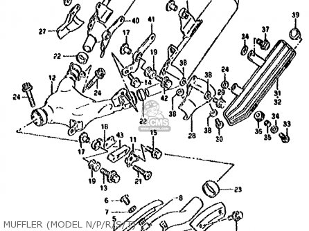 MUFFLER (MODEL N/P/R/S/T) - DR800SU 1993 (P) GERMANY (E22)