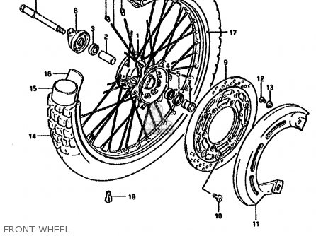 FRONT WHEEL - DR800SU 1993 (P) GERMANY (E22)