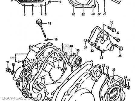 CRANKCASE COVER - DR800SU 1993 (P) GERMANY (E22)