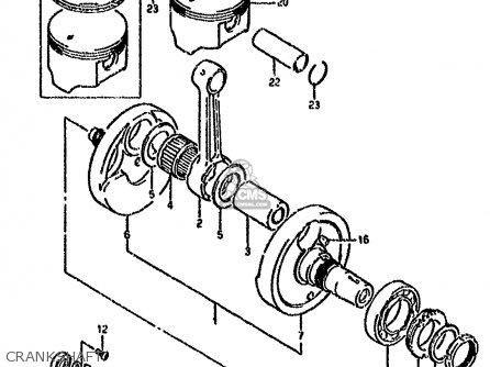 CRANKSHAFT - DR800SU 1993 (P) GERMANY (E22)