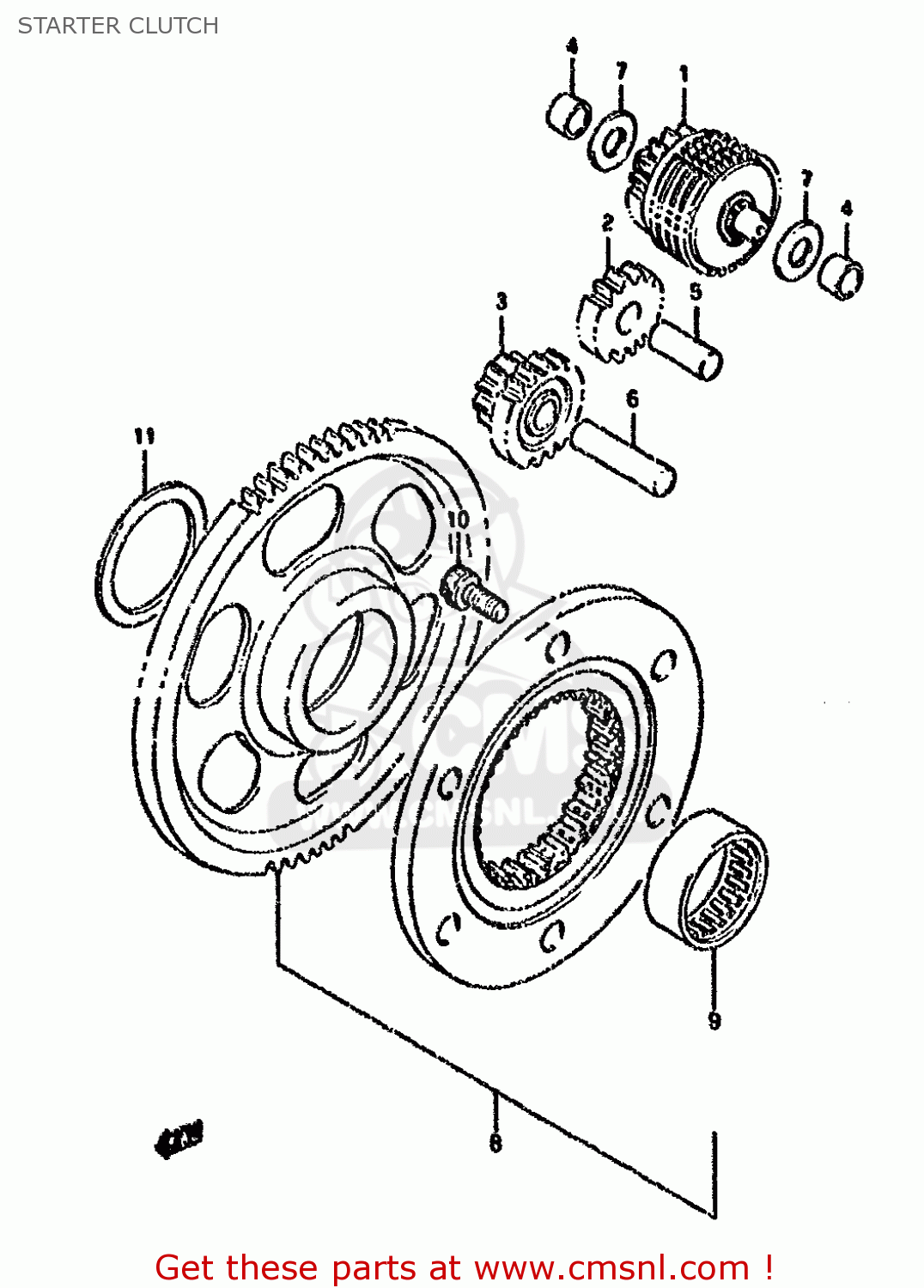 STARTER CLUTCH DR800SU 1994 (R) GERMANY (E22)