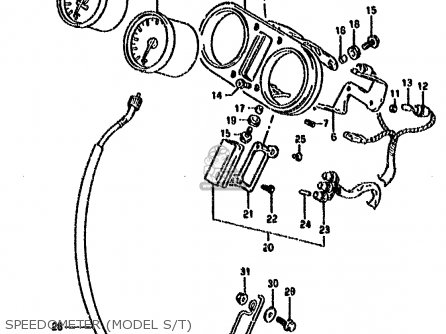 SPEEDOMETER (MODEL S/T) - DR800SU 1994 (R) GERMANY (E22)