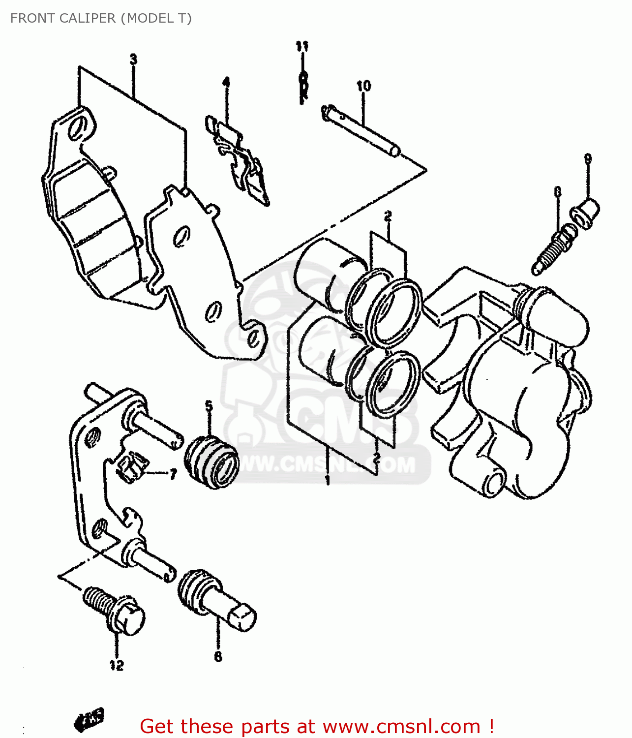 FRONT CALIPER (MODEL T) DR800SU 1995 (S) GERMANY (E22)