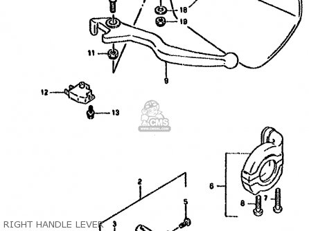 RIGHT HANDLE LEVER - DR800SU 1995 (S) GERMANY (E22)