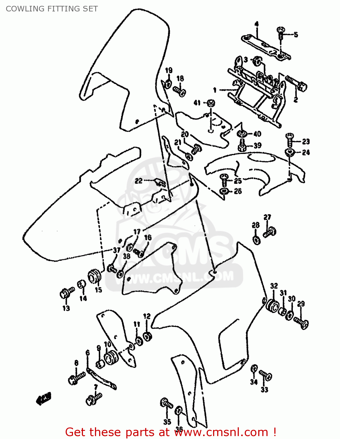 COWLING FITTING SET DR800SU 1996 (T) GERMANY (E22)