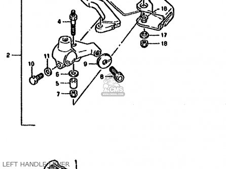 LEFT HANDLE LEVER - DR800SU 1996 (T) GERMANY (E22)