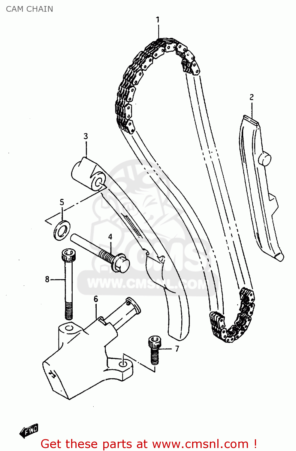 CAM CHAIN DR800SU 1997 (V) GERMANY (E22)