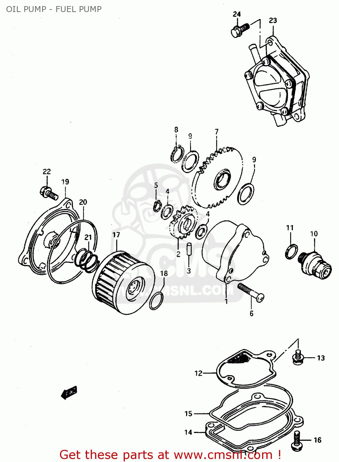 OIL PUMP - FUEL PUMP DR800SU 1997 (V) GERMANY (E22)